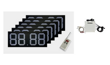 Cargar imagen en el visor de la galería, 6 Preciadores Electrónicos Tarifarios Dígitos 18" + Control Box + Control Remoto (3 Productos, 2 Caras)