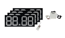 Cargar imagen en el visor de la galería, 4 Preciadores Electrónicos Tarifarios Dígitos 9 1/4" + Control Box + Control Remoto (2 Productos 2 Caras)