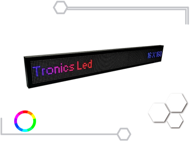 Tablero Led Full Color RGB 16 X 160 cm - Tronics Led