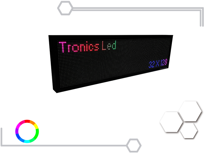 Tablero Led Full Color RGB 32 X 128 cm - Tronics Led