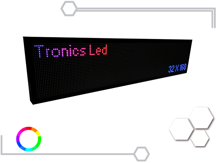 Tablero Led Full Color RGB 32 X 160 cm - Tronics Led