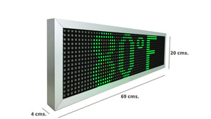 Reloj Digital de Pared RGB Intemperie a Control Remoto