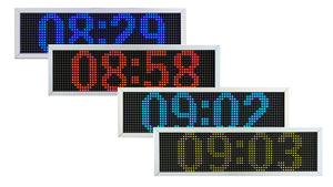 Reloj Digital de Pared RGB Intemperie a Control Remoto
