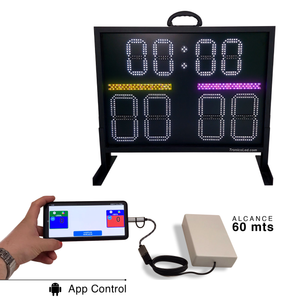 Marcador Deportivo con Reloj y Puntos: App Control.