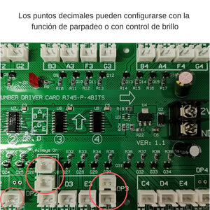 Tarjeta Controladora para 4 Dígitos LED (7 Segmentos de 6" a 24")