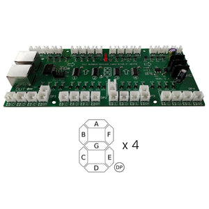 Tarjeta Controladora para 4 Dígitos LED (7 Segmentos de 6" a 24")